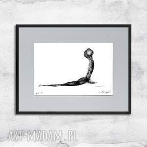 grafika z ramą - joga nr 148 dekoracja na ścianę dla jogina, oryginalny