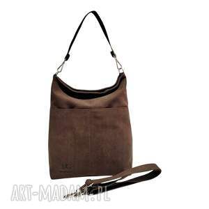 duża torba miejska classic xl wodoodporna brązowa/czekoladowa na ramię