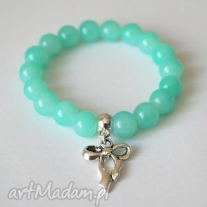 handmade bransoleta mint stones&bow