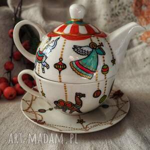 pomysł jaki prezent pod choinkę filiżanka i imbryk komplet do herbaty