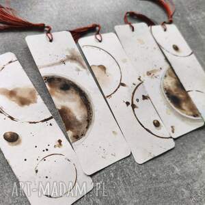 kkjustpaint akwarela zakładka tasiemka książki kawa poranek ziarna prezent