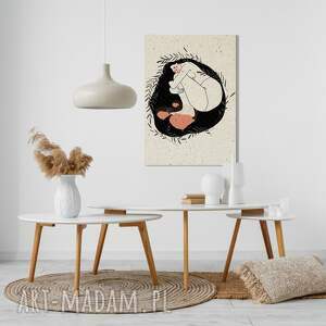 nowoczesny obraz drukowany na płótnie kobieta cisza natury 70x100cm delikatna