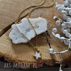 prezenty świąteczne Naszyjnik z gwiazdką i kamieniem księżycowym