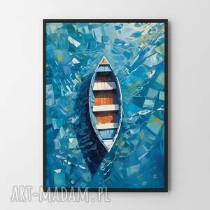 Plakat Blue Ocean - format A4 - morski klimat do Twojego wnętrza