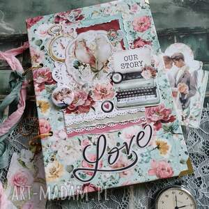 Our story notes pamiętnik planer ślubny (ptaszki gołąbki serce, róże, vintage, )