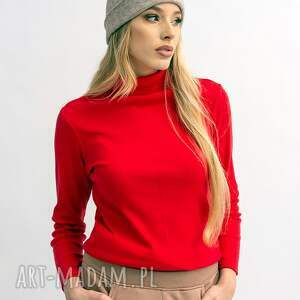 ręczne wykonanie swetry golf kobiecy florina czerwony