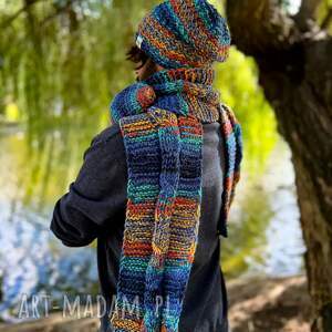 brain inside męski szal merino 50- górski potok szalik włóczki