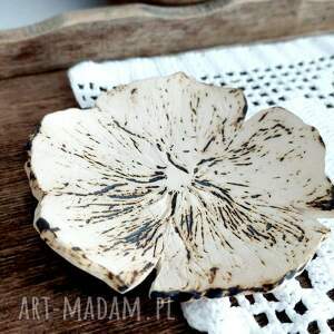 handmade ceramika poddstawka ceramiczna kwiat