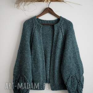 wełniany sweter kardigan ręcznie robiony swetry
