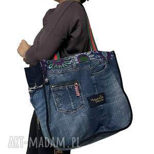 duża torba upcykling jeans desigual 129 recycled