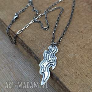 Wisiorek Lightning, oksydowane, srebro 925, naszyjnik