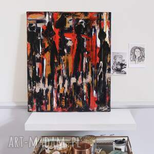 abstrakcja obraz akrylowy rewolucjoniści, bunt, kontrast salonu, malarstwo
