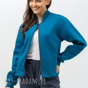 KURTKA DRESOWA HANA PETROL, bluza damska, niebieska