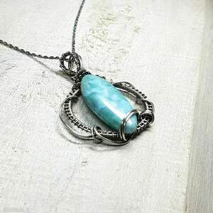 handmade naszyjniki larimar s195