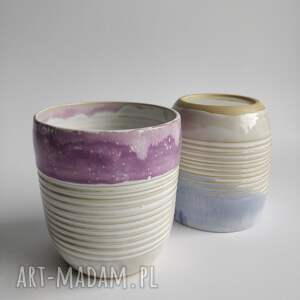 dwie szklanki ceramiczne, prezent, kubek ceramiczny, ceramika użytkowa