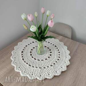 podkładka szydełkowa na stolik ze sznurka bawełnianego 55cm