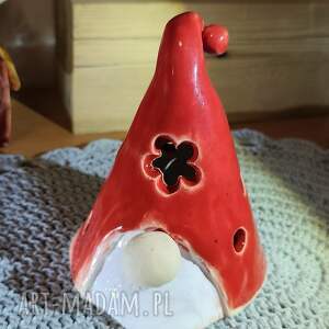 krasnal ceramiczny lampion _23, bożenarodzenie, prezent