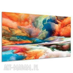 Obraz abstrakcyjny na płótnie - kolorowe chmury 120x80 cm