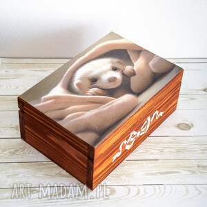pudełko drewniane - tchórzofretka, koziołkowe love zwierzęta dla niej pokój