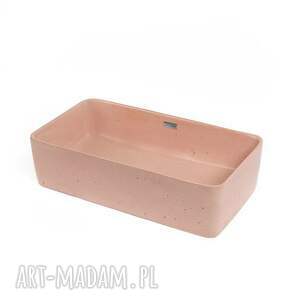 dom powder pink sink - nowoczesna umywalka nablatowa z barwionego betonu ręcznie