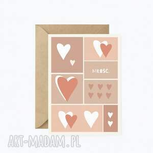 hand-made kartki rozkładana kartka miłość