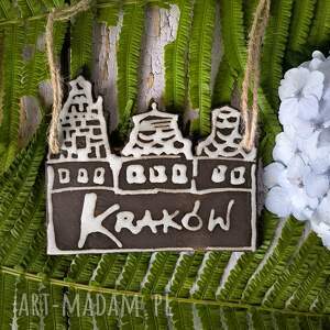dekoracje kraków kamieniczki ceramiczna zawieszka pamiątka z krakowa ceramika