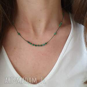 Naszyjnik z malachitem, kamieni, malachit hematyt