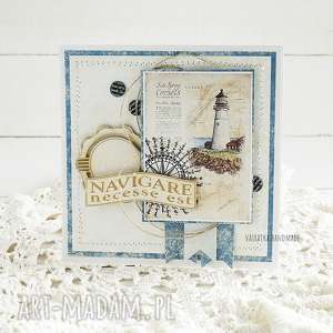 handmade scrapbooking kartki morskie opowieści - zamówienie. Wojciecha