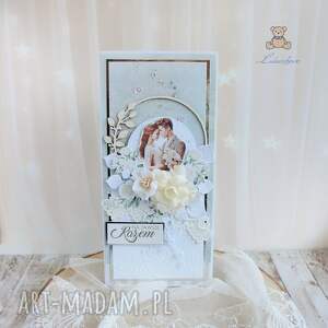 handmade scrapbooking kartki kartka ślubna, pamiątka ślubu "romanticlove"