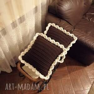 ręcznie wykonane poduszki poduszka szydełkowa ze sznurka bawełnianego z wkładem