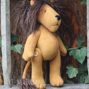 margi studio lew maskotka handmade, dziecko prezent zabawka zwierzak, pokój