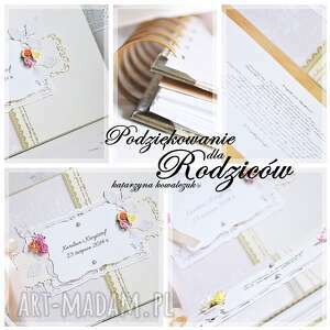 handmade scrapbooking albumy album ślubny - podziękowanie dla rodziców