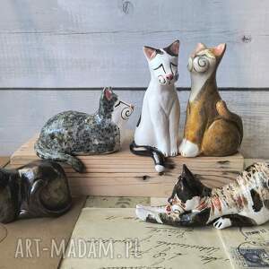 Koty mix wzorów i kolorów, ceramika, kot