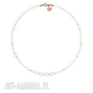 naszyjnik z różowego złota pereł naturalnych, perły, perełki