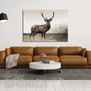 ludesign gallery obraz na płótnie 100x70cm jeleń w naturze 021, wydruk