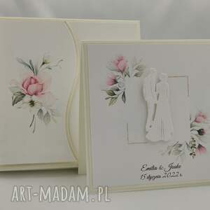 anna art and crafts kartka na ślub w pudełku z kopertą, wzór 7