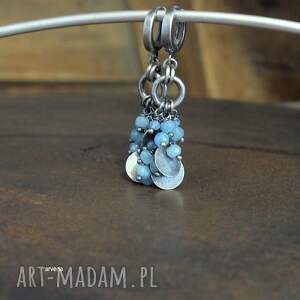 akwamaryn - kolczyki, biżuteria autorska kolczyki z akwamarynów, srebro