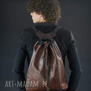 męski plecak skórzany worek do pracy