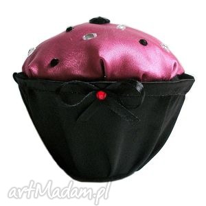 muffin black fushsia box, cupcake, glam, glamour, szkatulka