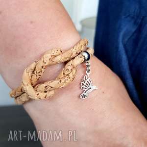 handmade bransoletka joyee cork knot with colibre