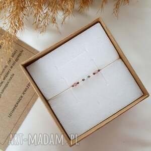 waga bransoletka dla znaku zodiaku kamienie naturalne, akwamaryn kwarc różowy