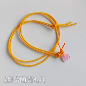 wyjątkowy prezent, kwiat wisiorek tworzywo sztuczne sznurek