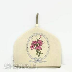 haftowany ocieplacz osłonka na dzbanek kubek czajnik 32x26cm