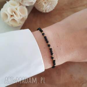 bransoletka z czarnym turmalinem biżuteria bransoletki kamienie naturalne