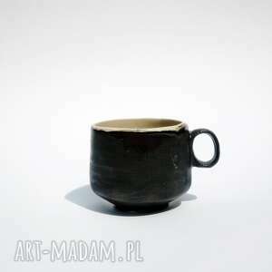 filiżanka do espresso czarno-beżowa 100 ml, kawa, czarna kawa