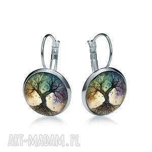 kolczyki na biglu drzewo życia prezent dla niej symbol motyw drzewa