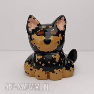 Rottweiler PIES Ręcznie malowana mała figurka dekoracyjna