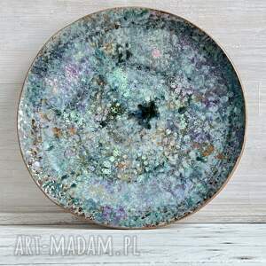 Płytka misa ceramiczna Lawendowe pole - kolorowa dekoracja