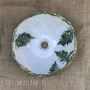 Paprocie nablatowa, umywalka ręcznie robiona