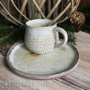 handmade ceramika kubek ceramiczny - lodowy